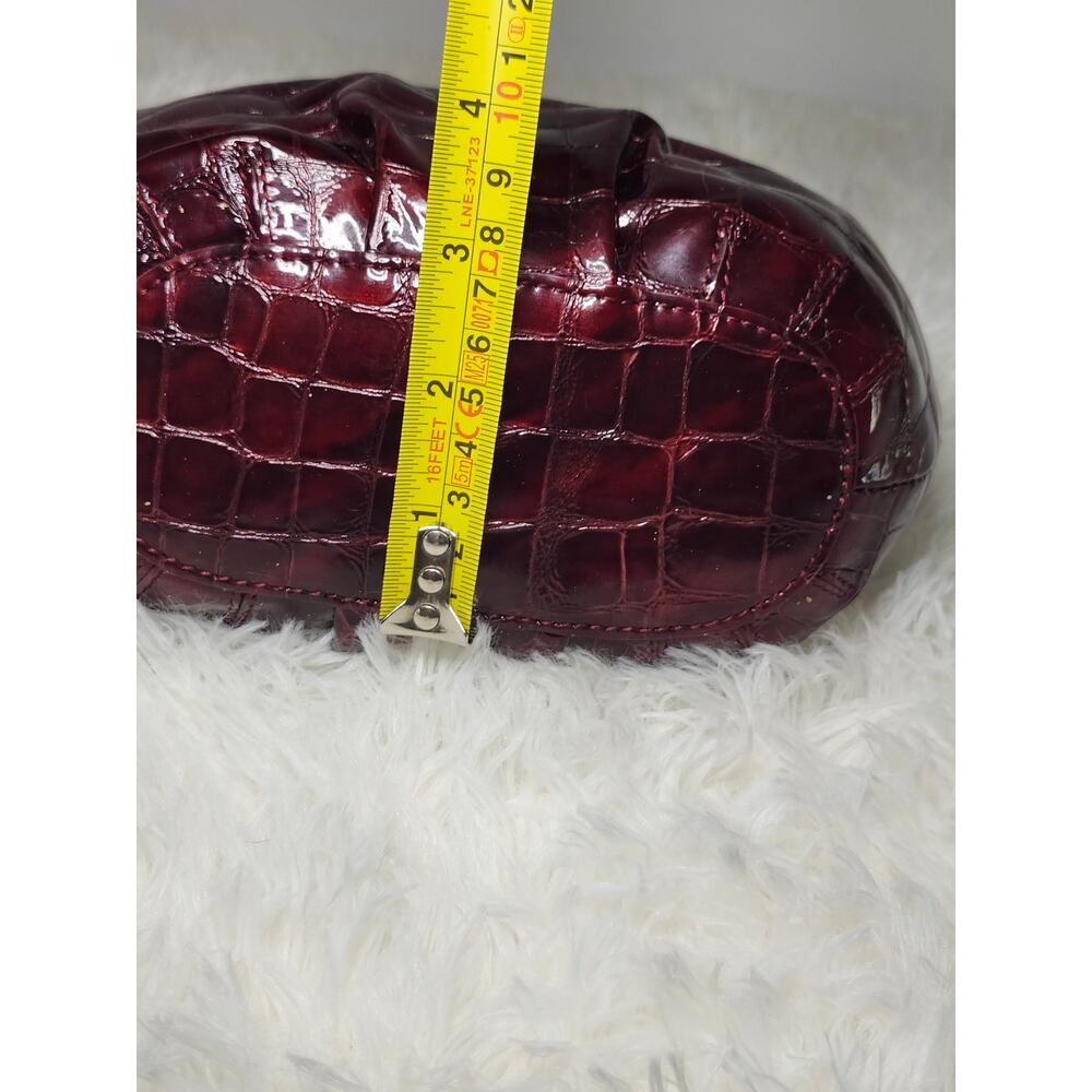 Brighton NWOT Angelina Satchel Burgundy Leather Silver Whimsigoth Heart - Picture 15 of 16